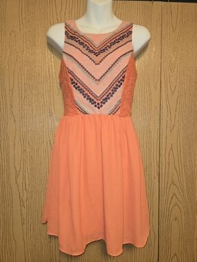 💥 4/$25 MyMichelle Sz 3 Party Coral Embroidery Dress